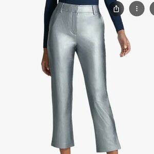 Commando Silver Metallic Straight-Leg Pants NWT Size Small